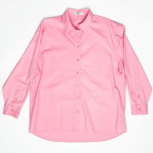 Aritzia Babaton Oversized Essential Classic Button Down Collared Pink Shirt XS